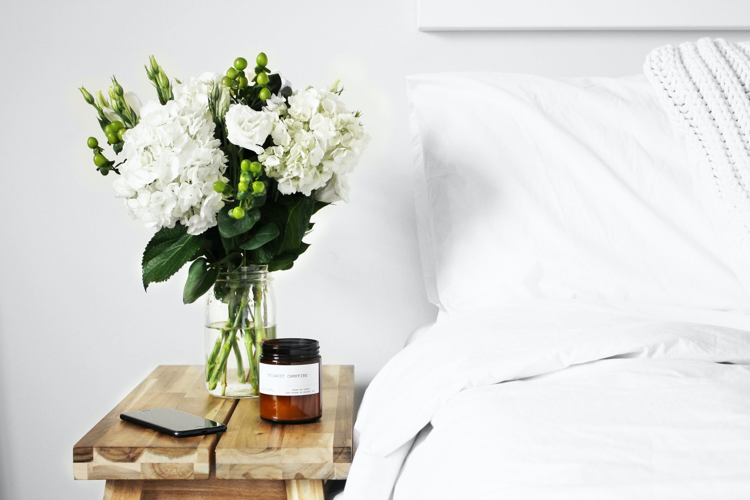 Flowers in bedroom